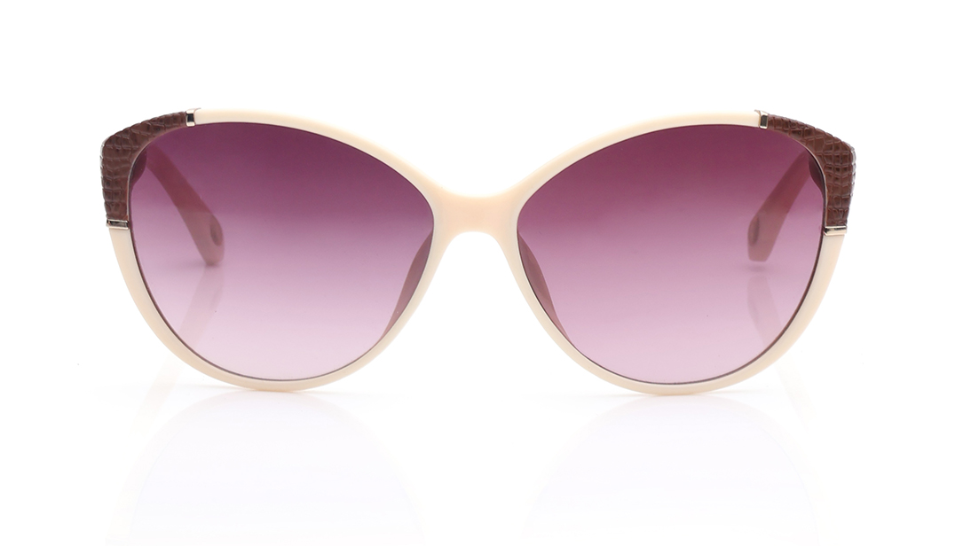 Image 1 of Cream Bug Eye Sunglasses for Women from Titan Available at Titan Eye+