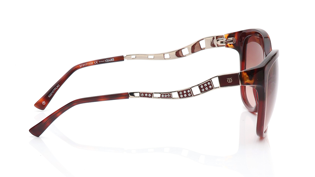 Image 6 of Red CatEye Sunglasses for Women from Titan Available at Titan Eye+