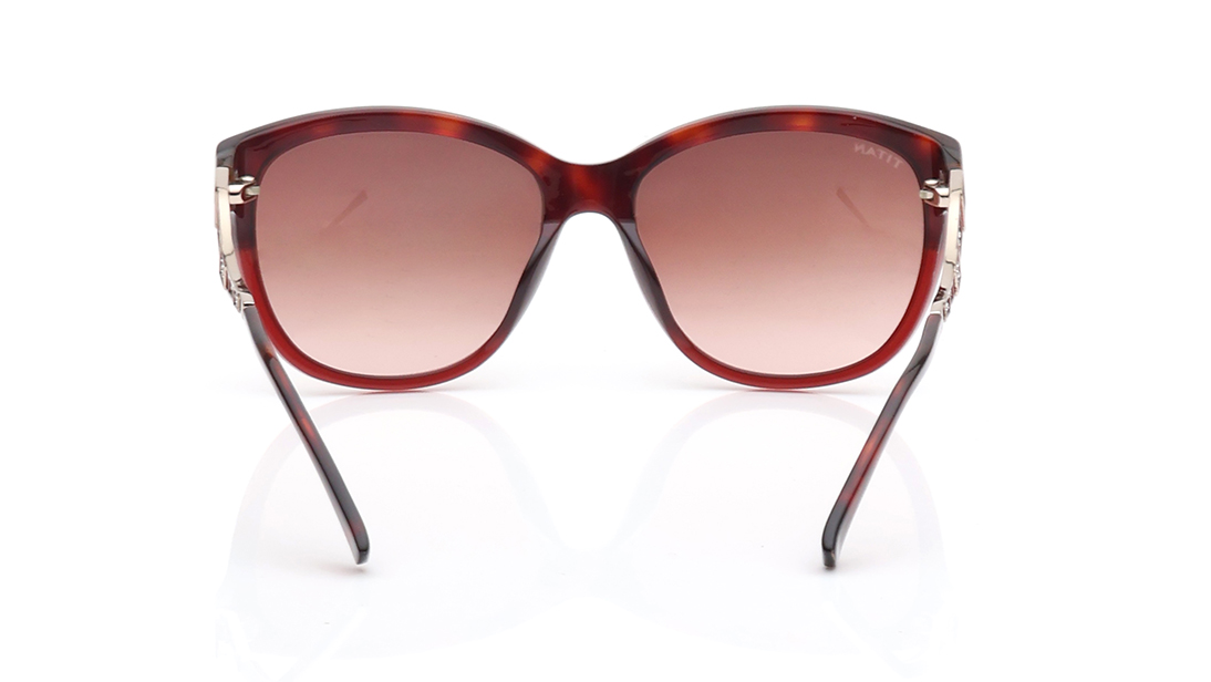 Image 5 of Red CatEye Sunglasses for Women from Titan Available at Titan Eye+