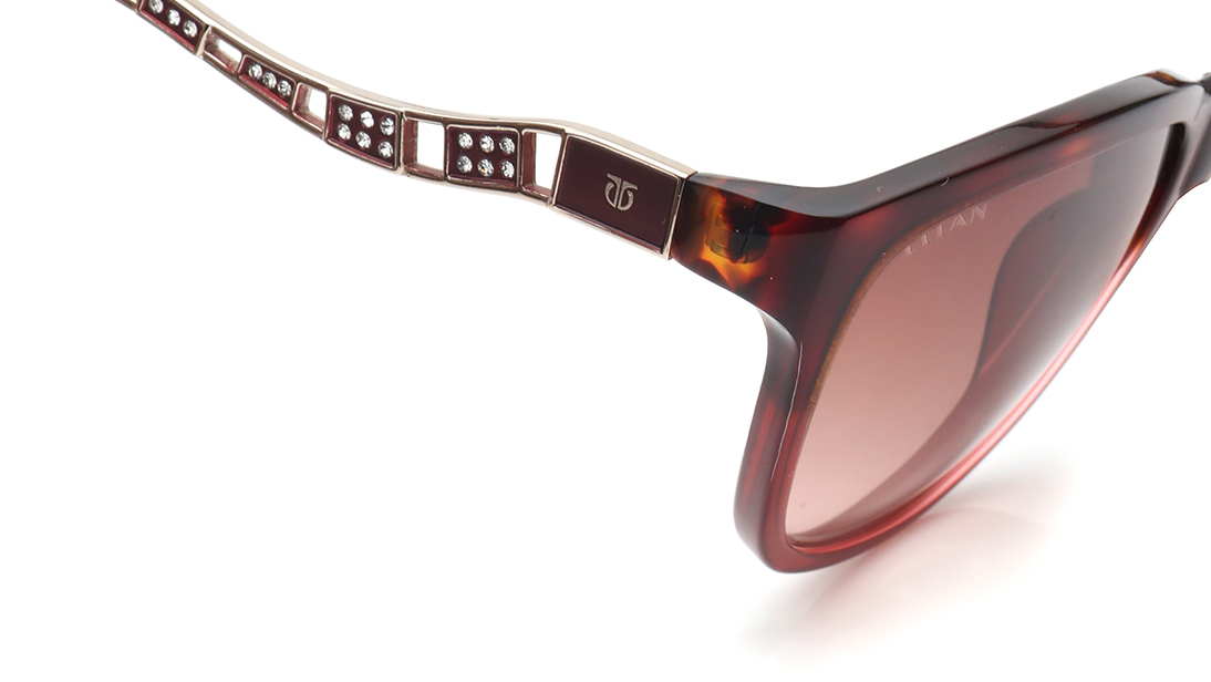 Image 4 of Red CatEye Sunglasses for Women from Titan Available at Titan Eye+