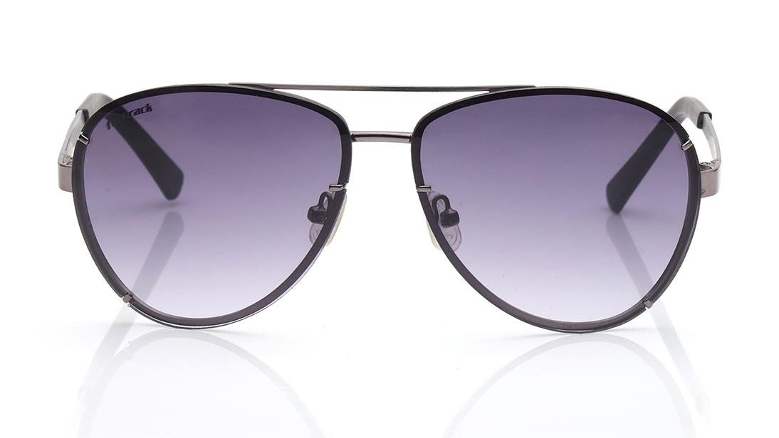Image 1 of Grey Aviator Sunglasses for Men from Fastrack Available at Titan Eye+