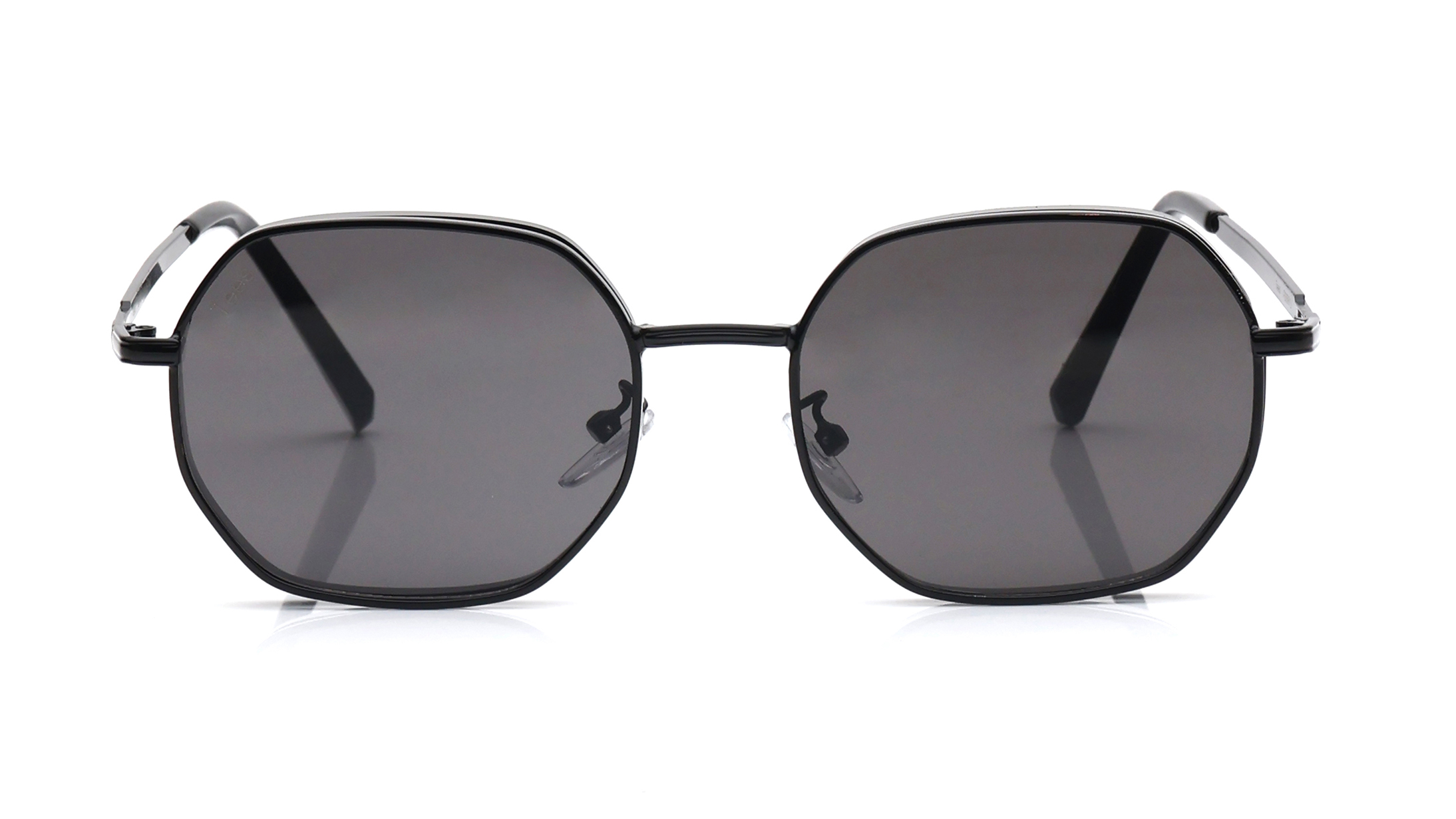 Image 1 of Black Hexagon Sunglasses for Men and Women from Tees By Fastrack Available at Titan Eye+