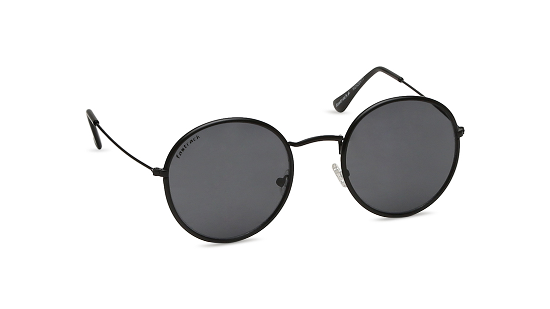 Smoke Round Rimmed Unisex Sunglasses(M252BK1TV)