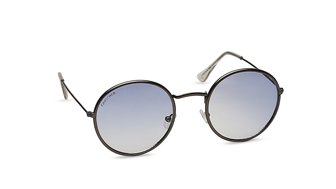 Blue Round Rimmed Unisex Sunglasses(M252BU4TV)