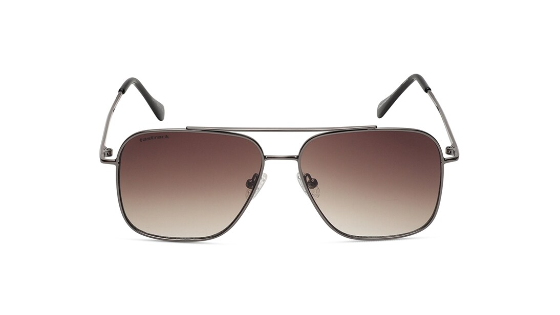 Image 1 of Brown Navigator Rimmed Sunglasses from Fastrack  from Fastrack Available at Titan Eye+