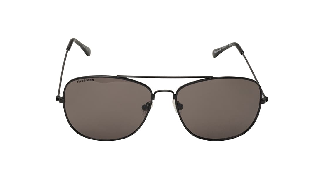 Image 1 of Black Navigator Rimmed Sunglasses (M254BK1V) from Fastrack Available at Titan Eye+