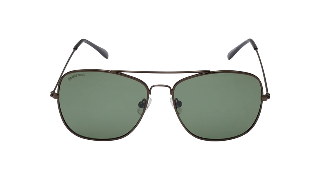 Image 1 of Olive Green Navigator Rimmed Sunglasses From Fastrack from Fastrack Available at Titan Eye+