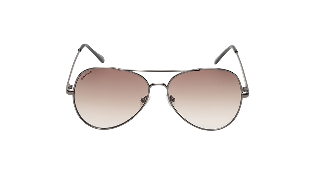 Image 1 of Brown Pilot Rimmed Sunglasses (M258BR5V) from Fastrack Available at Titan Eye+