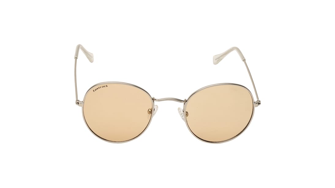 Image 1 of Orange Round Rimmed Sunglasses (M259YL2V) from Fastrack Available at Titan Eye+