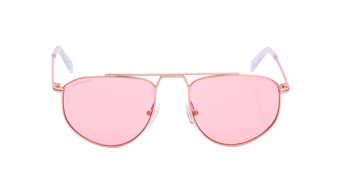 Image 1 of Pink Navigator Rimmed Sunglasses(M262PK1V) from Fastrack Available at Titan Eye+
