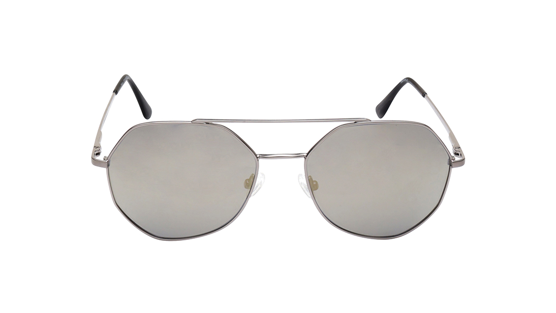 Image 1 of Gold Geometric Sunglasses for Men from Fastrack Available at Titan Eye+