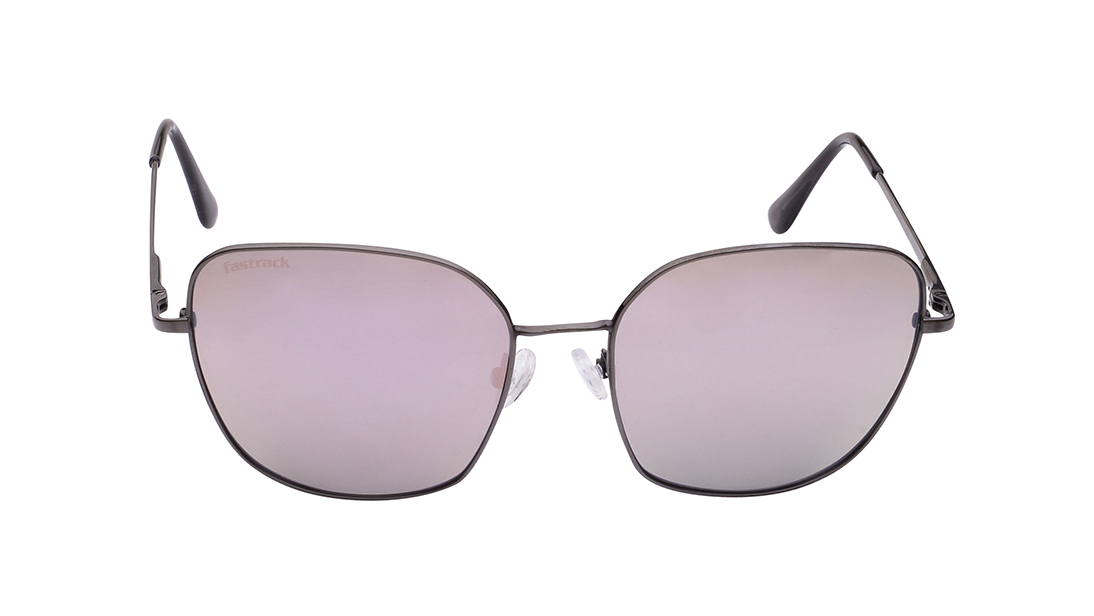 Image 1 of Rose Gold Geometric Sunglasses for Women from Fastrack Available at Titan Eye+