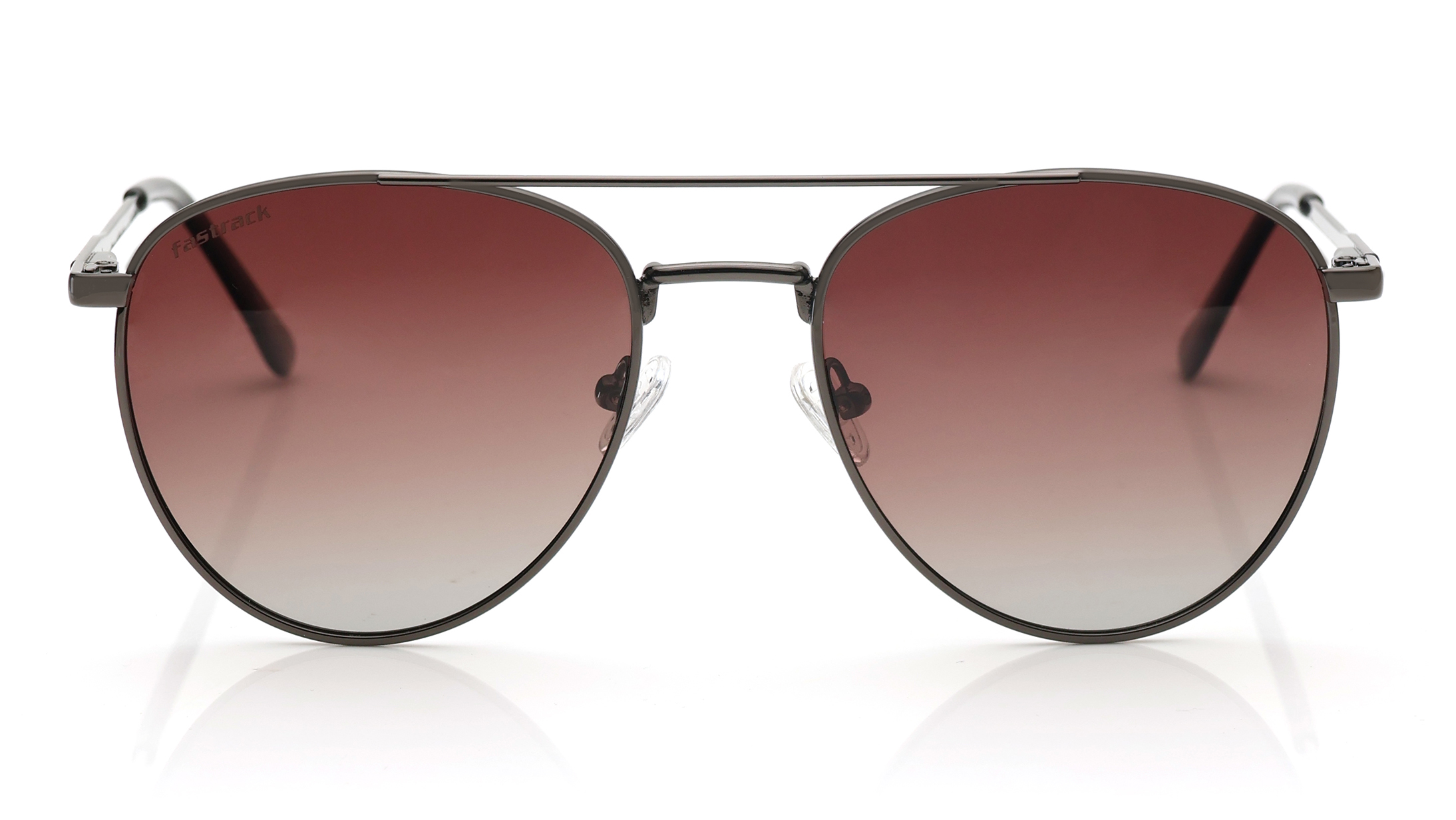 Image 1 of Brown Aviator Sunglasses for Men and Women from Fastrack from Fastrack Available at Titan Eye+