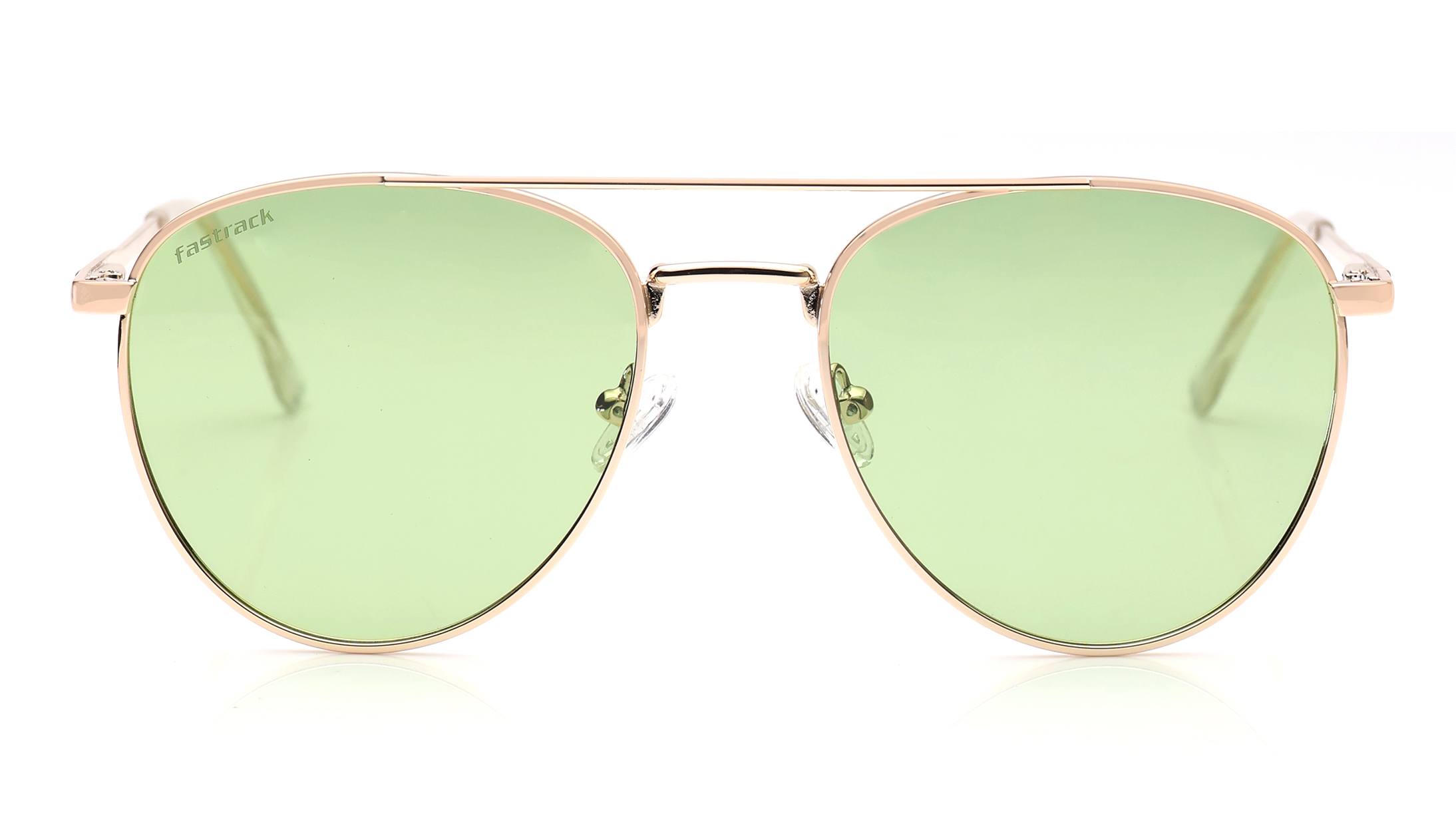 Image 1 of Green Aviator Sunglasses for Men and Women from Fastrack Available at Titan Eye+