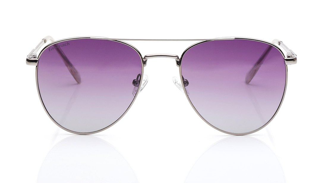 Image 1 of Violet Aviator Polarized Sunglasses for Men and Women from Fastrack Available at Titan Eye+