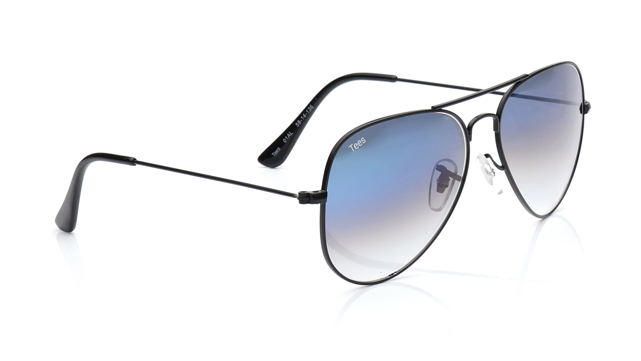 Image 2 of Blue Aviator Sunglasses for Men and Women from Tees By Fastrack Available at Titan Eye+