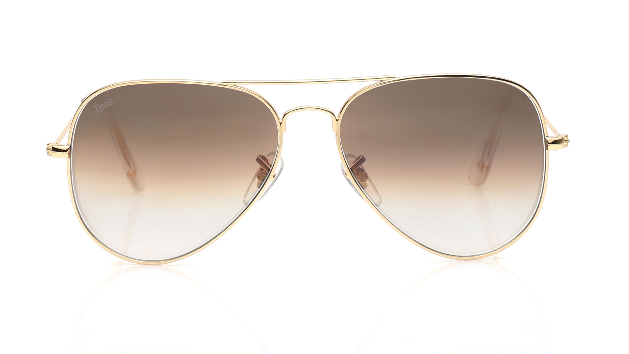 Image 1 of Brown Aviator Sunglasses for Men and Women from Tees By Fastrack Available at Titan Eye+