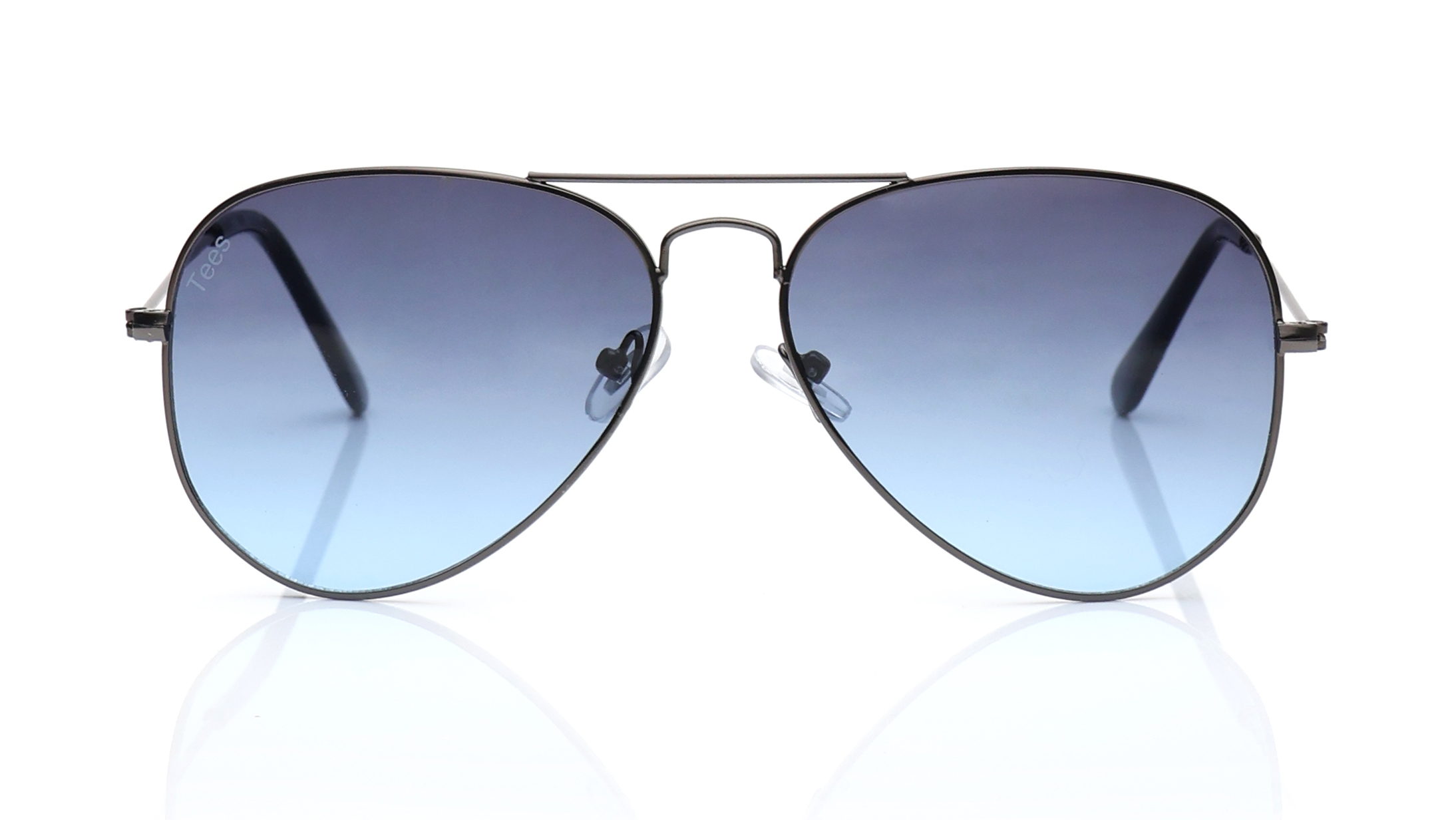 Image 1 of Blue Aviator Sunglasses for Men and Women from Tees By Fastrack Available at Titan Eye+