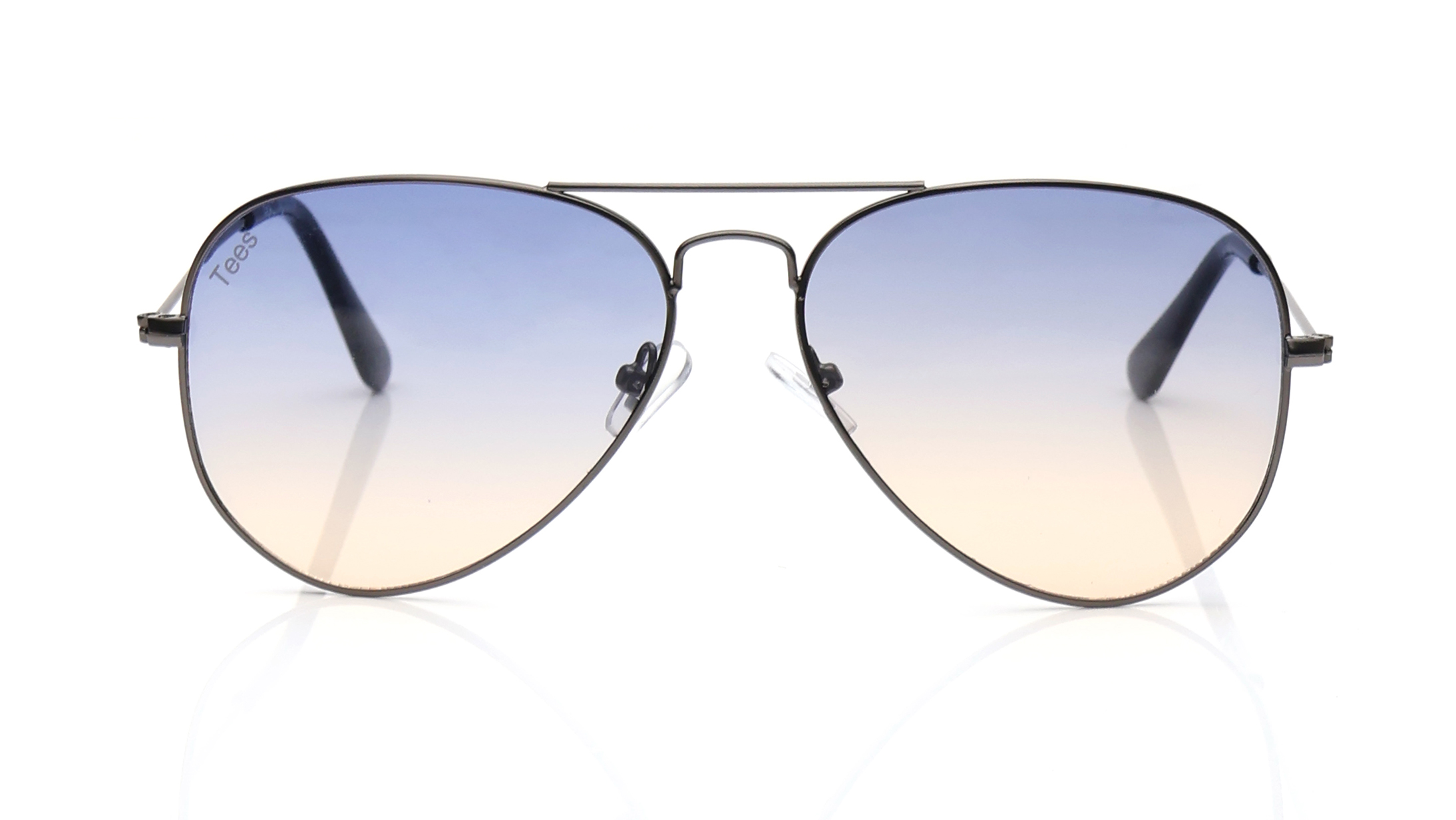 Image 1 of Blue Aviator Sunglasses for Men and Women from Tees By Fastrack Available at Titan Eye+