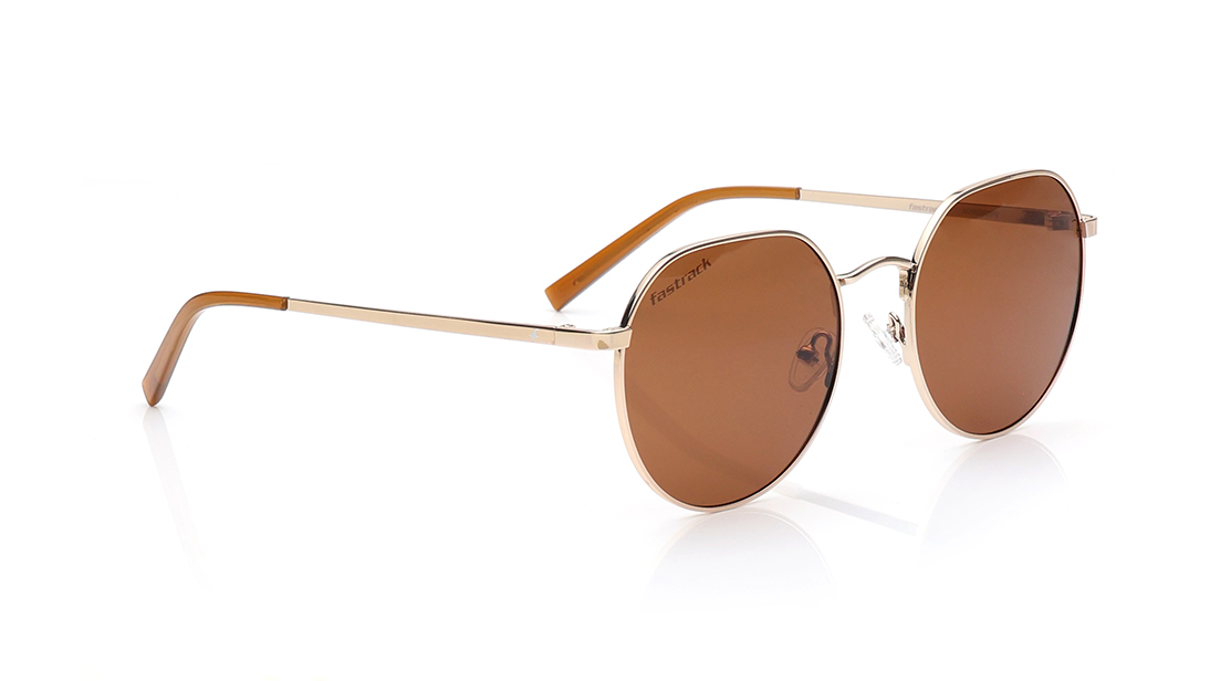 Brown Round Polarized Sunglasses for Men and Women
