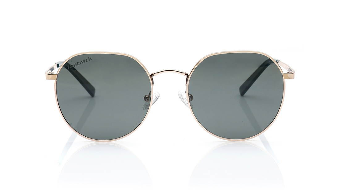 Image 1 of Green Round Polarized Sunglasses for Men and Women from Fastrack Available at Titan Eye+