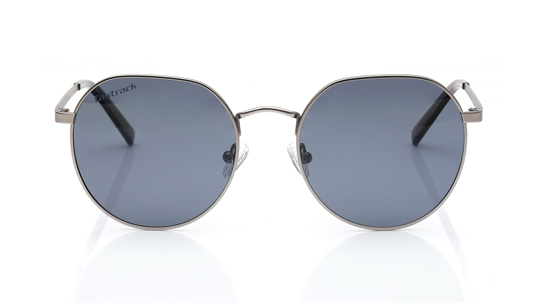 Image 1 of Grey Round Sunglasses for Men and Women from Fastrack Available at Titan Eye+