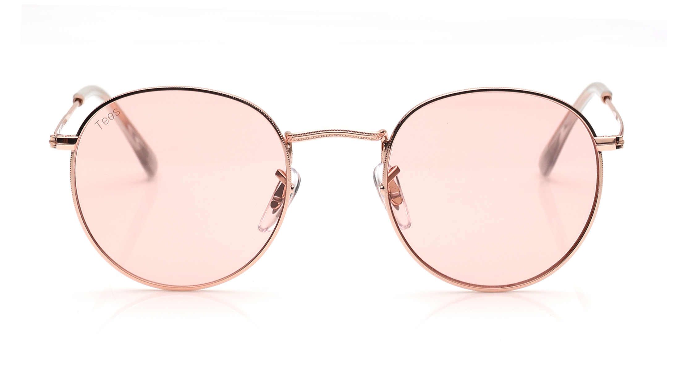 Image 1 of Pink Round Sunglasses for Men and Women from Tees By Fastrack Available at Titan Eye+