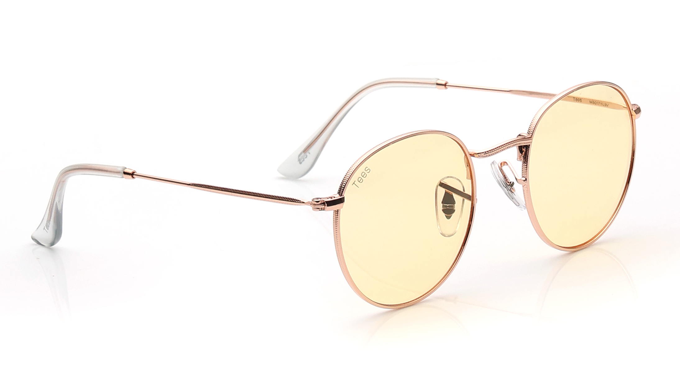 Yellow Round Sunglasses for Men and Women available online at