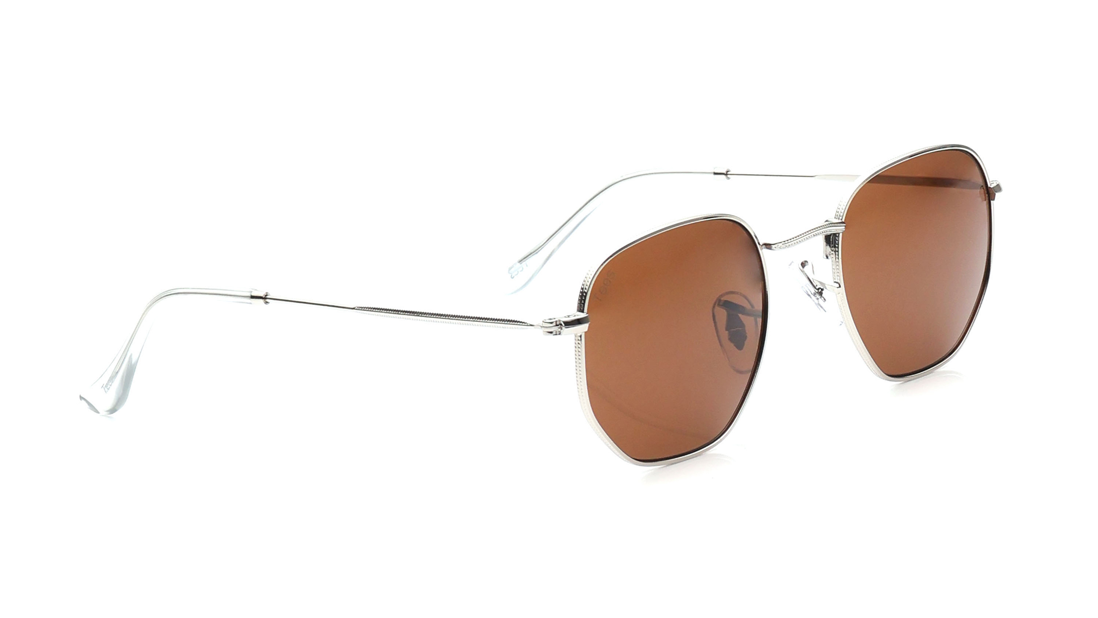 Brown Hexagon Sunglasses for Men and Women