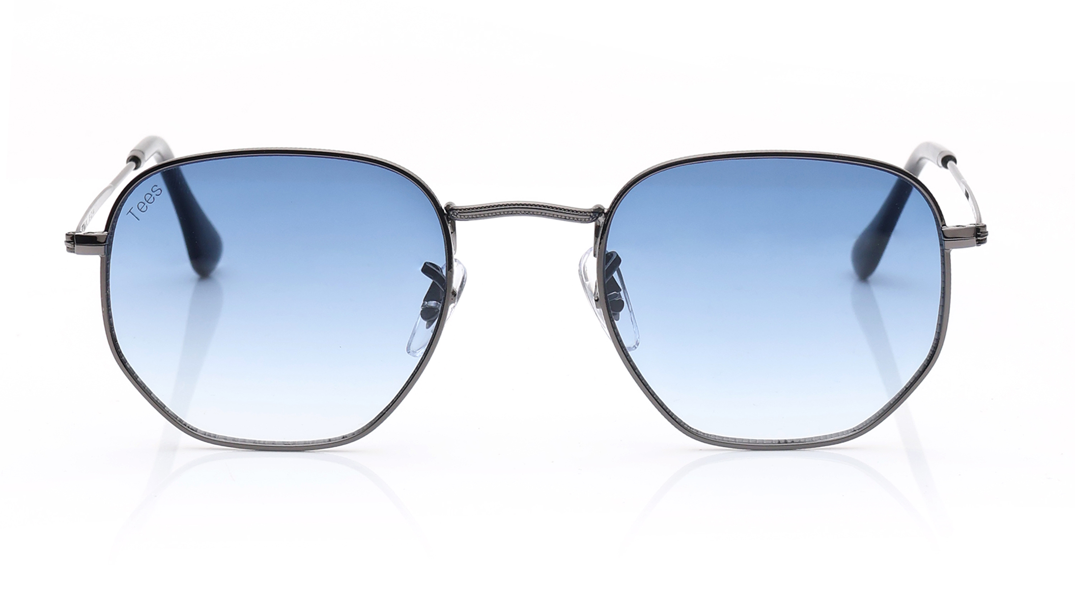 Image 1 of Blue Hexagon Sunglasses for Men and Women from Tees By Fastrack Available at Titan Eye+
