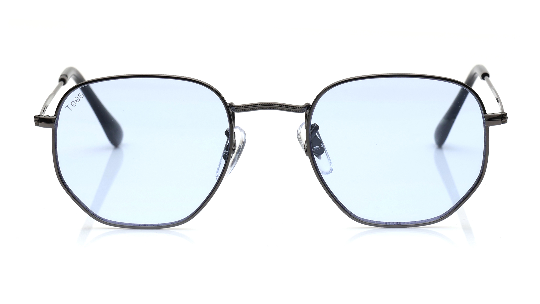 Image 1 of Blue Hexagon Sunglasses for Men and Women from Tees By Fastrack Available at Titan Eye+