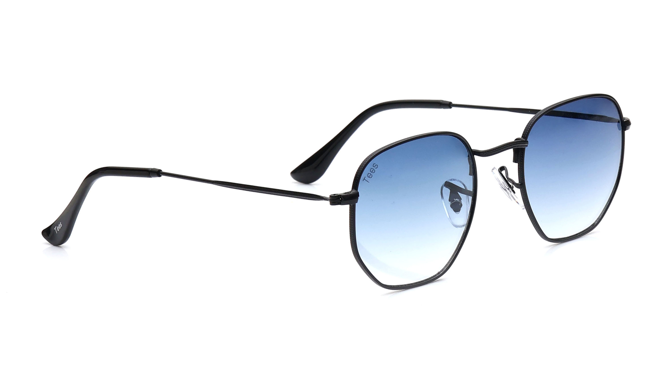 Image 2 of Blue Hexagon Sunglasses for Men and Women from Tees By Fastrack Available at Titan Eye+