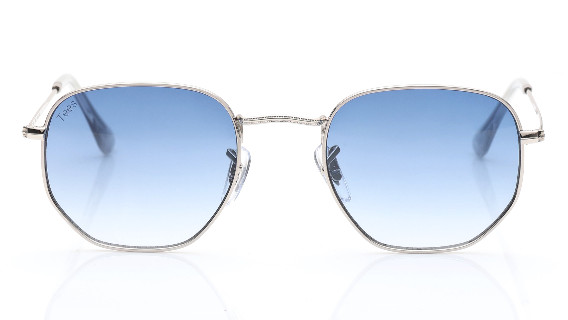 Image 1 of Blue Hexagon Sunglasses for Men and Women from Tees By Fastrack Available at Titan Eye+