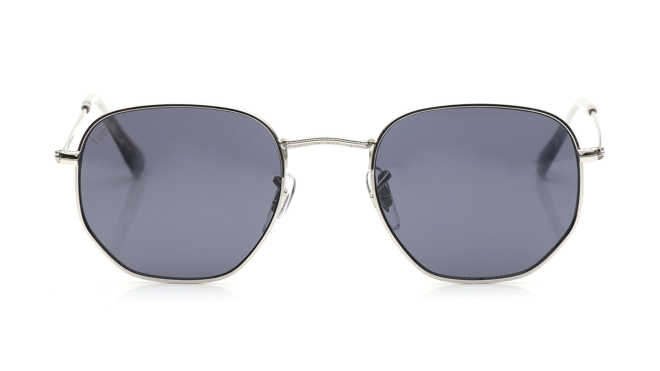 Image 1 of Grey Hexagon Sunglasses for Men and Women from Tees By Fastrack Available at Titan Eye+