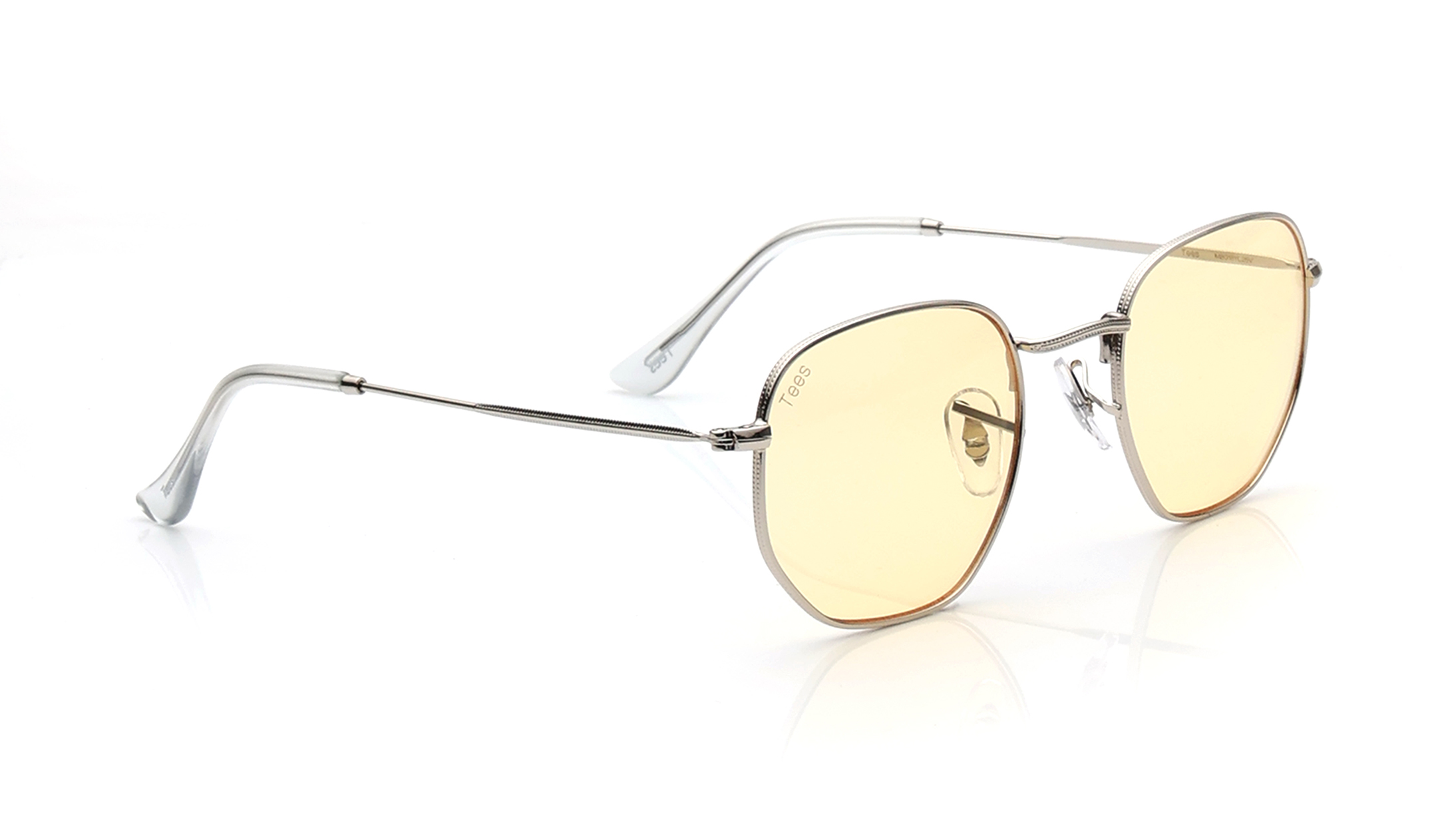 Yellow Hexagon Sunglasses for Men and Women