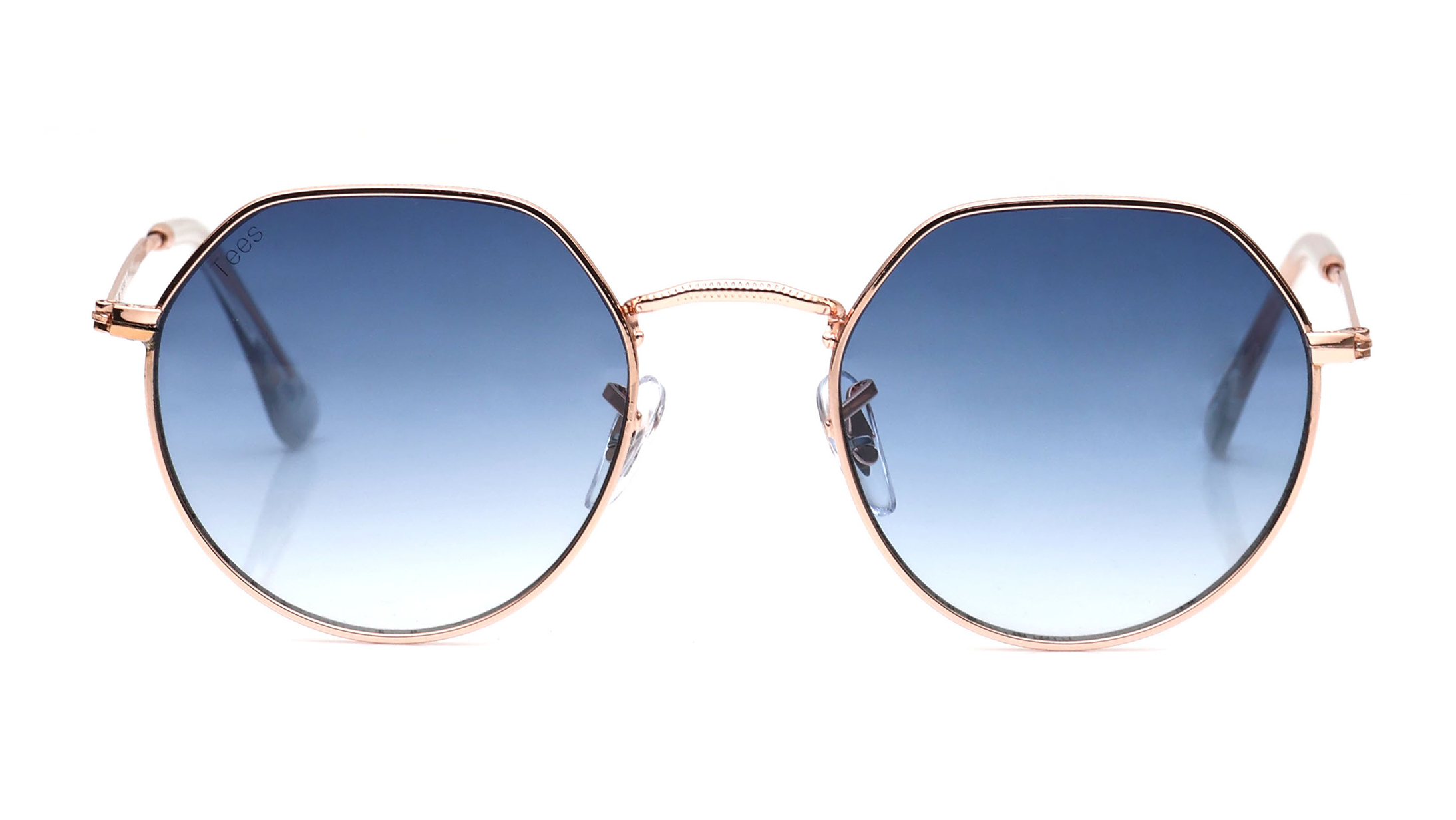 Image 1 of Blue Round Sunglasses for Men and Women from Tees By Fastrack Available at Titan Eye+