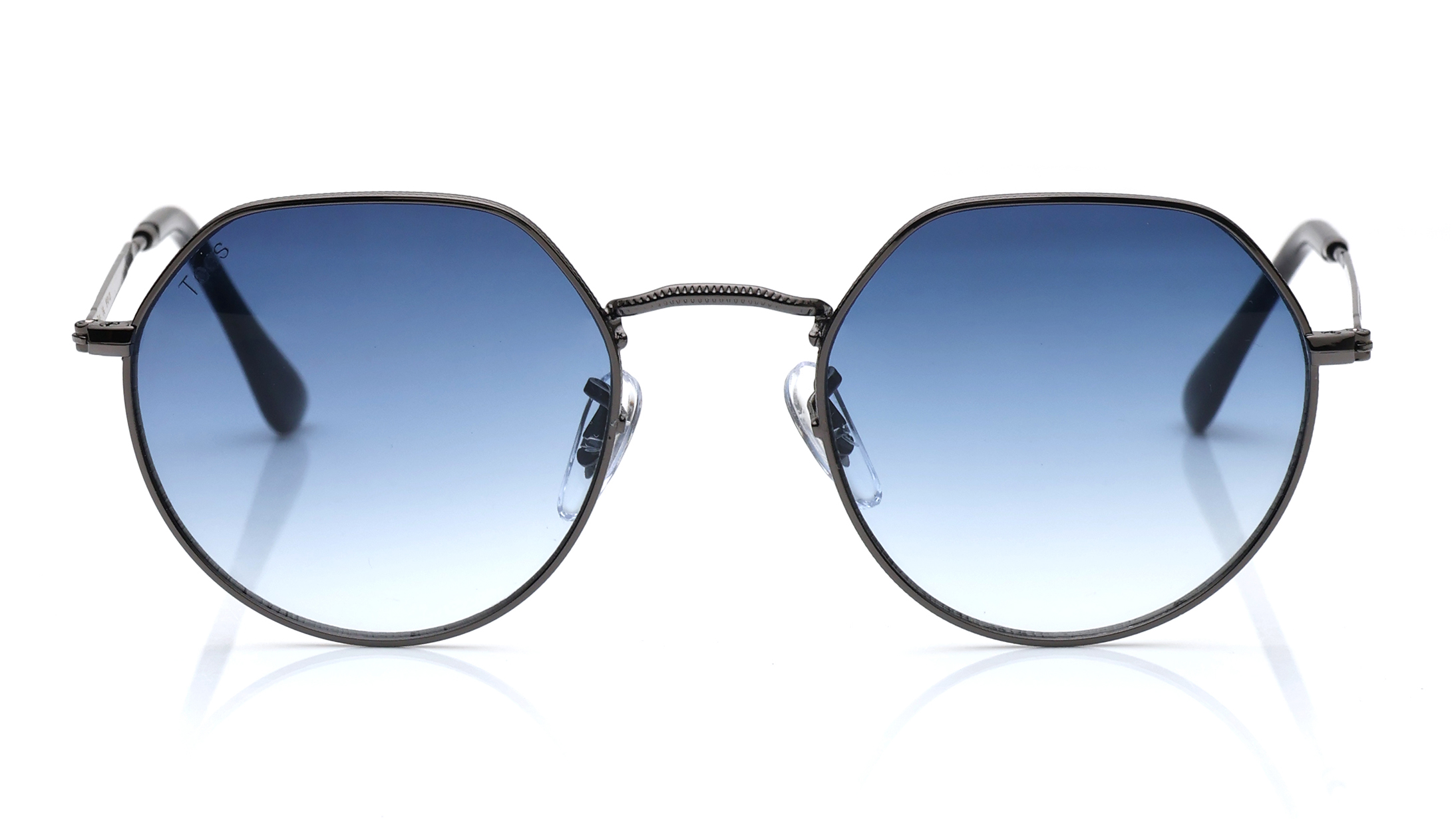 Image 1 of Blue Round Sunglasses for Men and Women from Tees By Fastrack Available at Titan Eye+