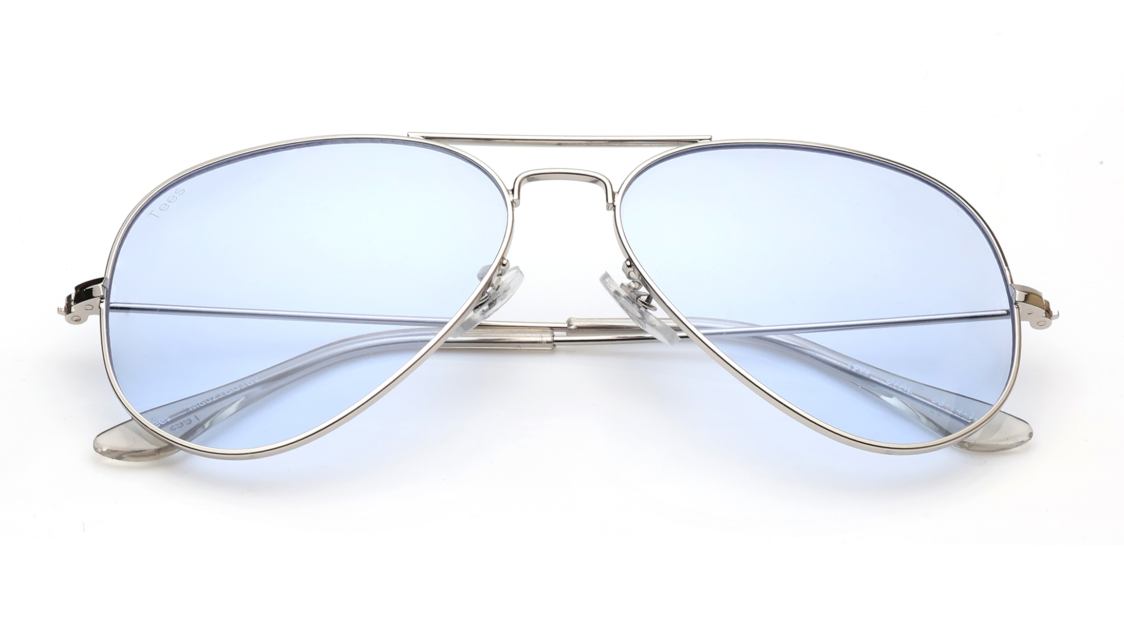 Image 6 of Blue Aviator Sunglasses for Men and Women from Tees By Fastrack Available at Titan Eye+