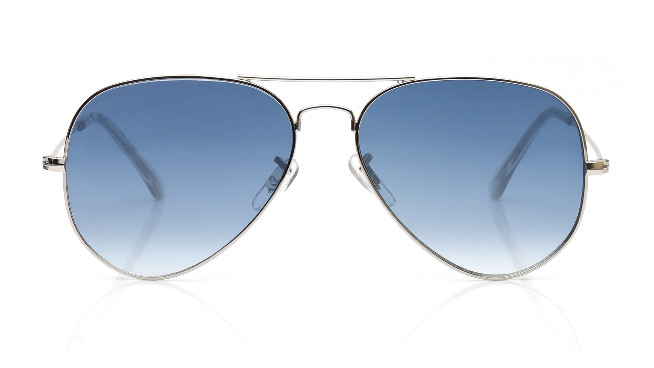 Image 1 of Blue Aviator Sunglasses for Men and Women from Tees By Fastrack Available at Titan Eye+