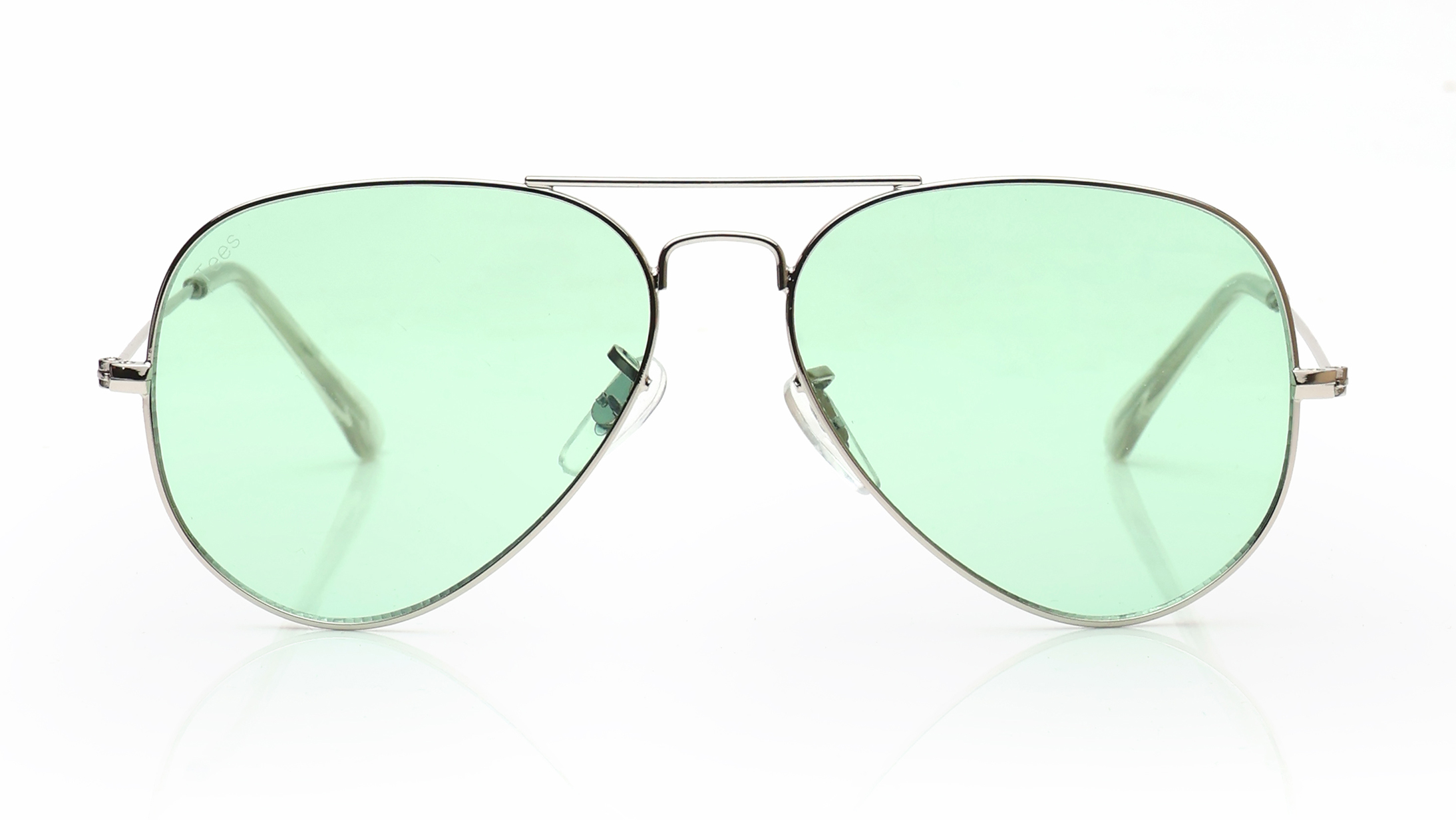 Image 1 of Green Aviator Sunglasses for Men and Women from Tees By Fastrack Available at Titan Eye+