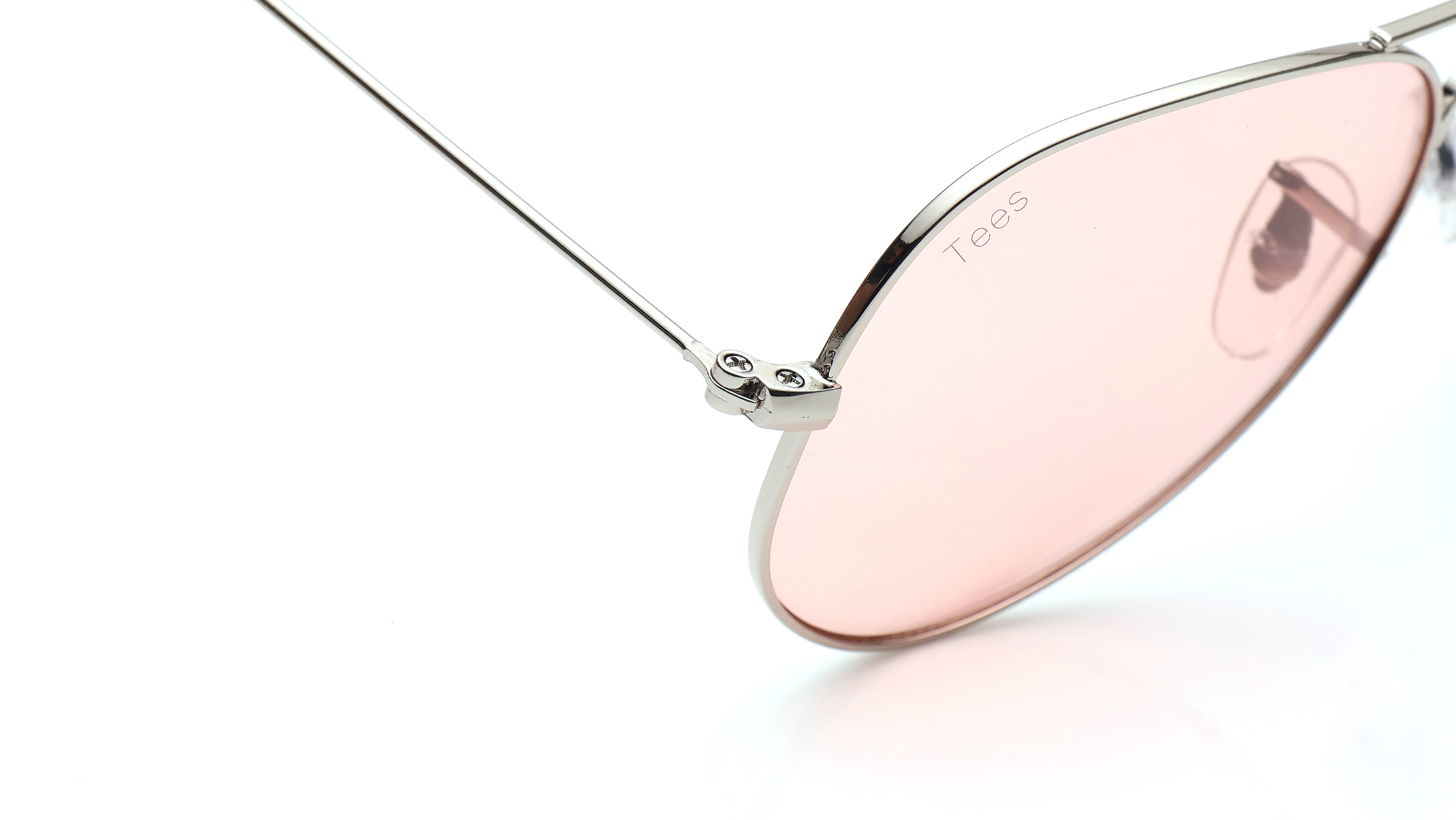 Image 5 of Pink Aviator Sunglasses for Men and Women from Tees By Fastrack Available at Titan Eye+