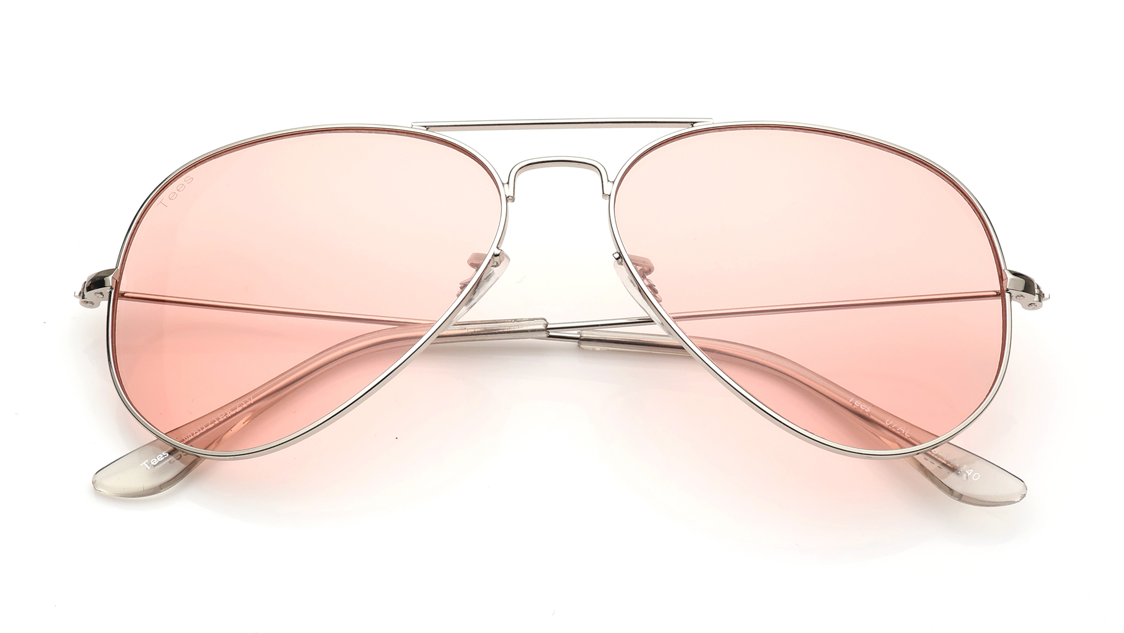 Image 6 of Pink Aviator Sunglasses for Men and Women from Tees By Fastrack Available at Titan Eye+