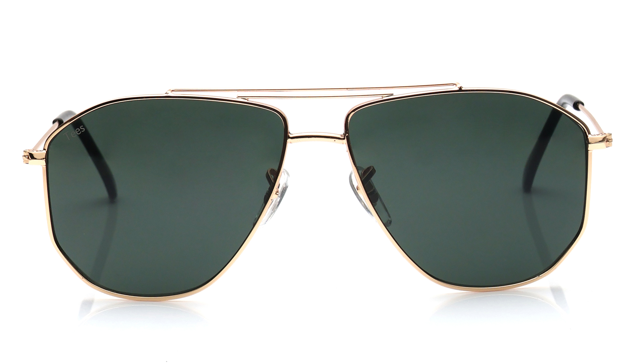 Image 1 of Green Aviator Sunglasses for Men and Women from Tees By Fastrack Available at Titan Eye+