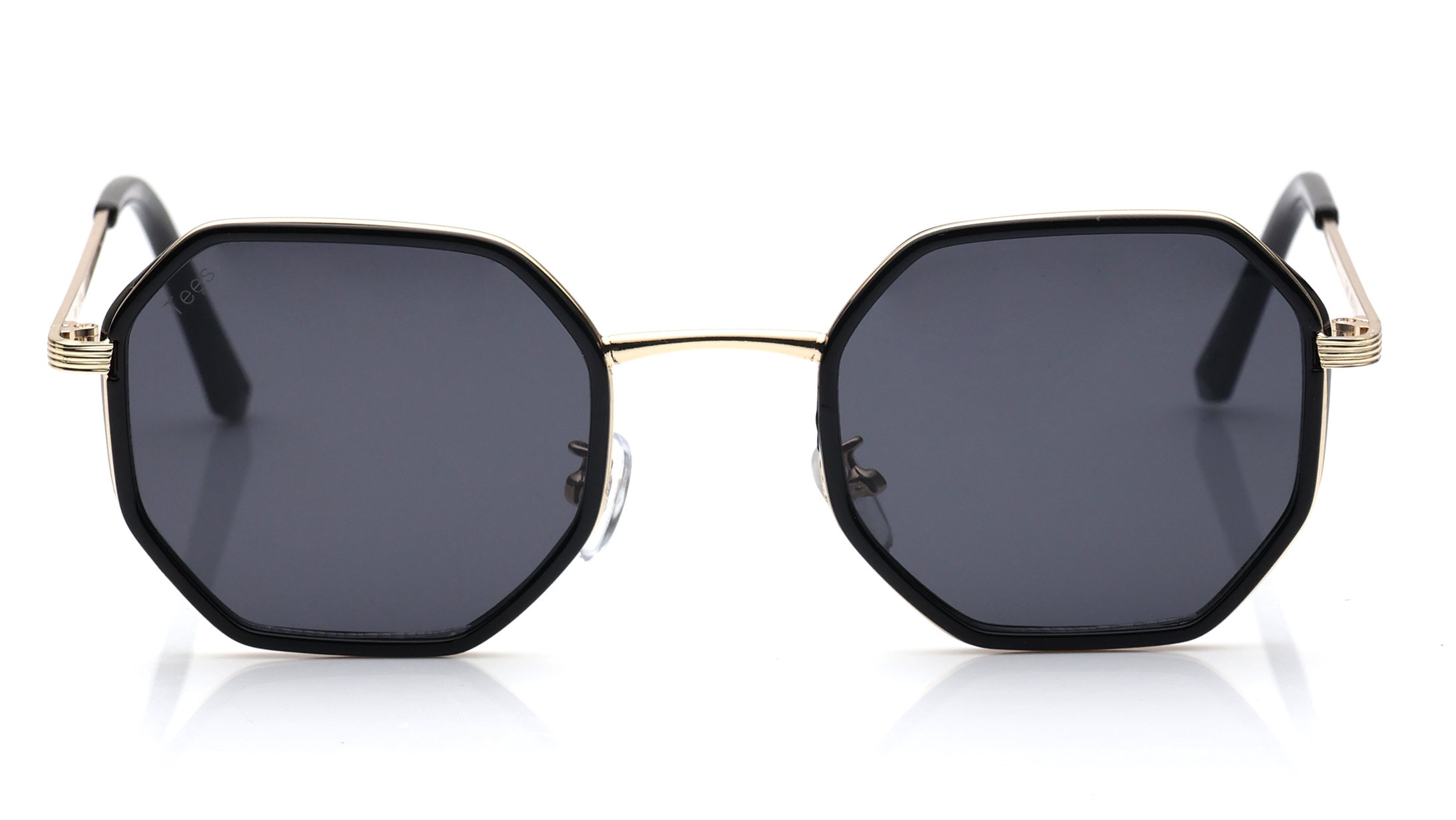 Image 1 of Grey Hexagon Sunglasses for Men and Women from Tees By Fastrack Available at Titan Eye+