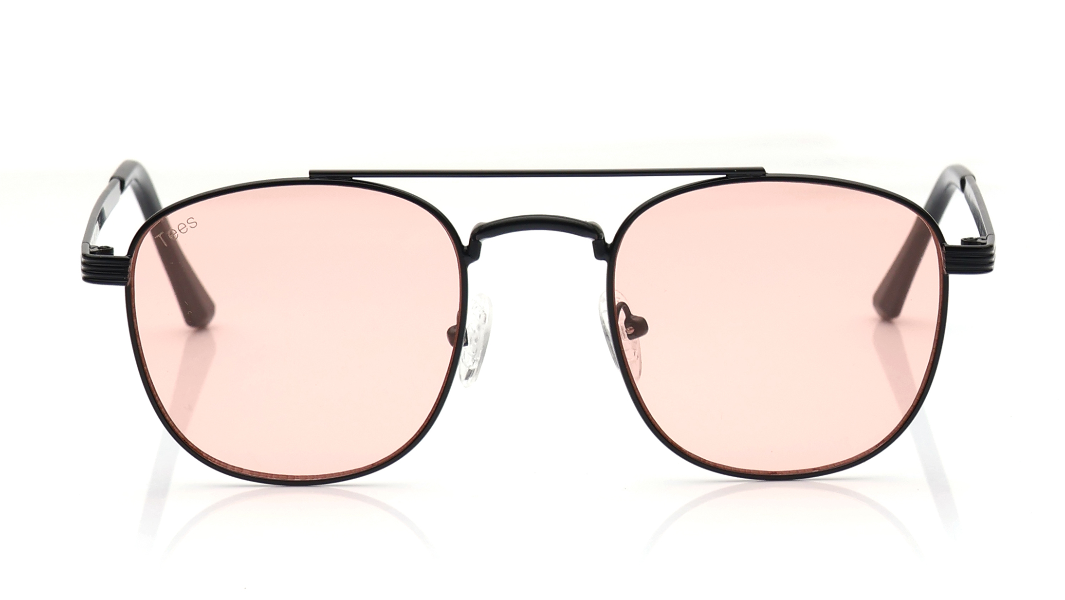 Image 1 of Pink Aviator Sunglasses for Men and Women from Tees By Fastrack Available at Titan Eye+