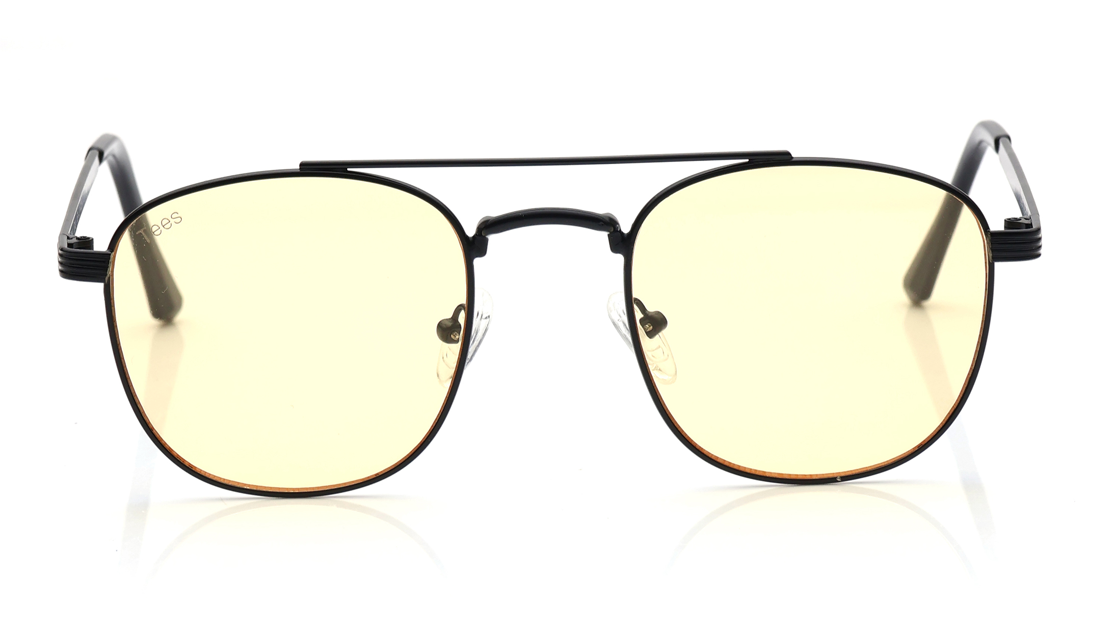Image 1 of Yellow Aviator Sunglasses for Men and Women from Tees By Fastrack Available at Titan Eye+