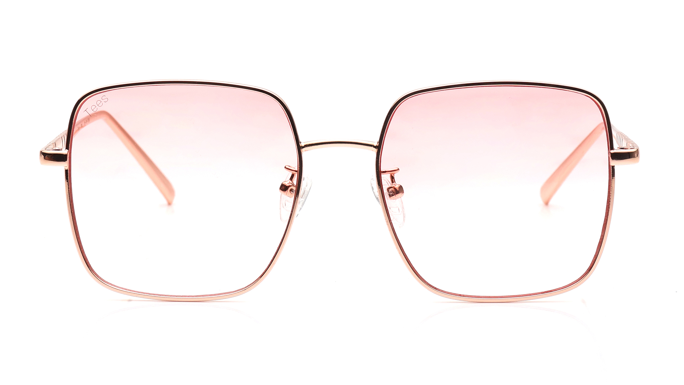 Image 1 of Pink Square Sunglasses for Men and Women from Tees By Fastrack Available at Titan Eye+