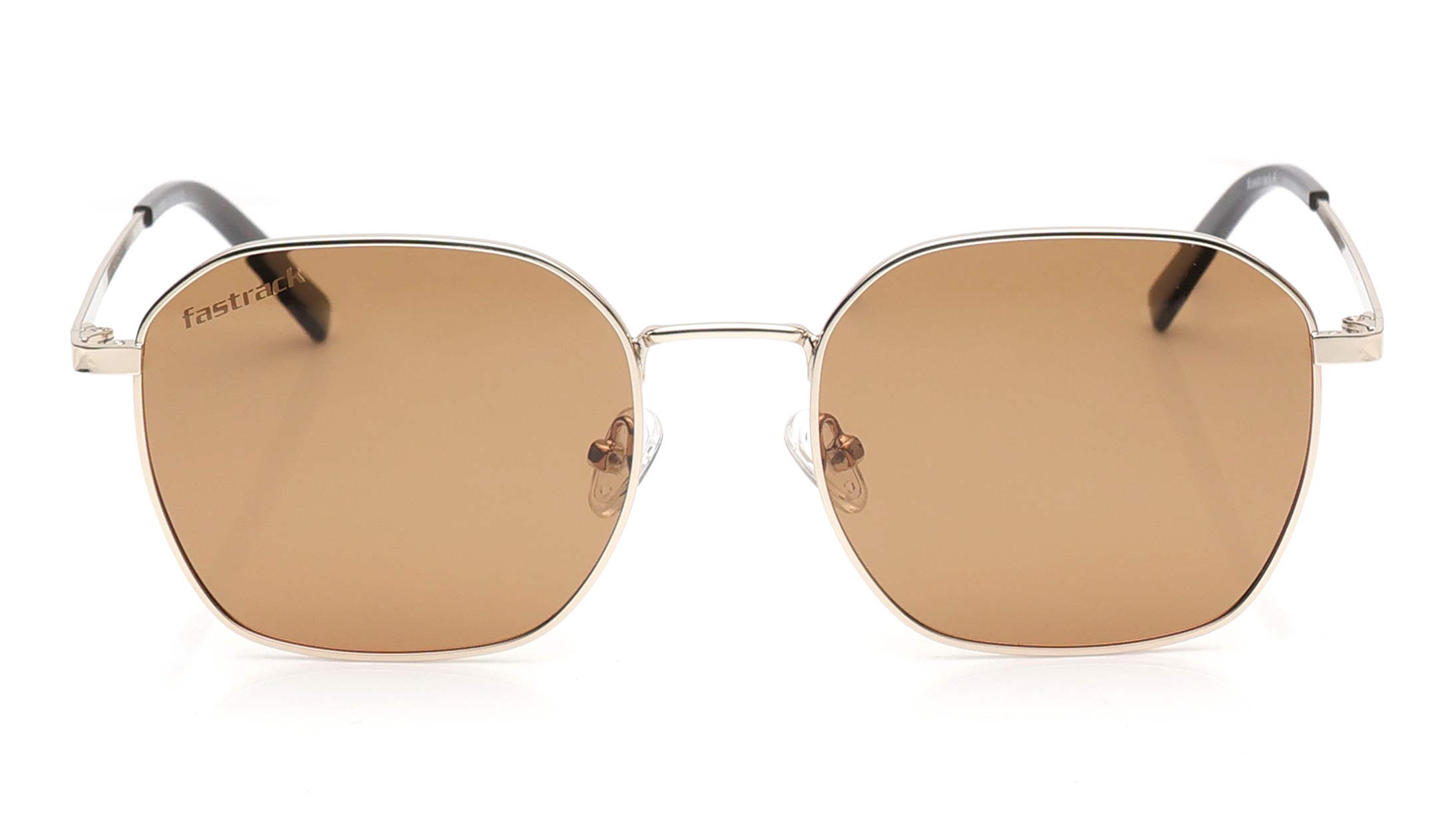 Image 1 of Brown Geometric Sunglasses for Men and Women from Fastrack from Fastrack Available at Titan Eye+