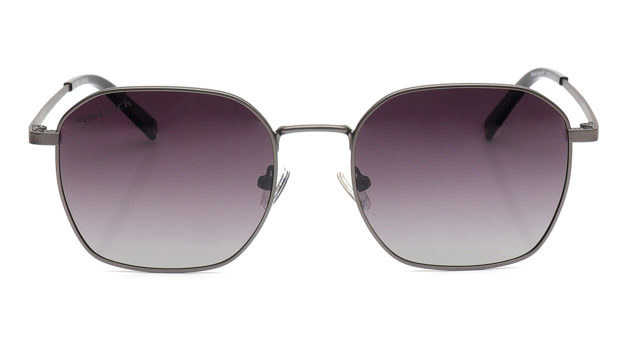 Image 1 of Grey Geometric Sunglasses for Men and Women from Fastrack from Fastrack Available at Titan Eye+