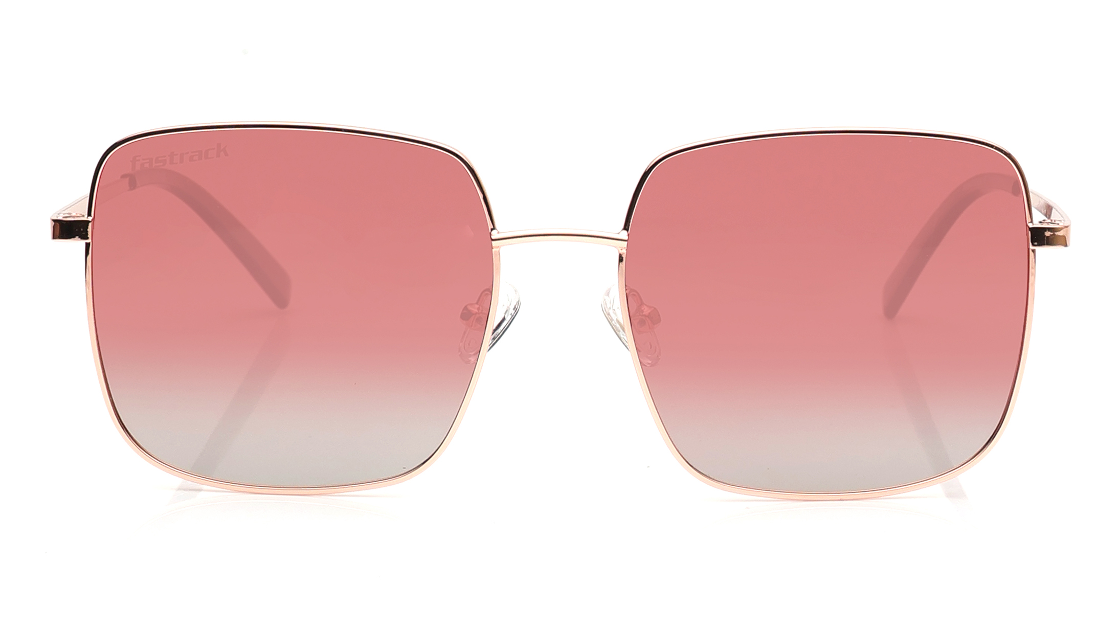 Image 1 of Red Geometric Sunglasses for Men and Women from Fastrack from Fastrack Available at Titan Eye+